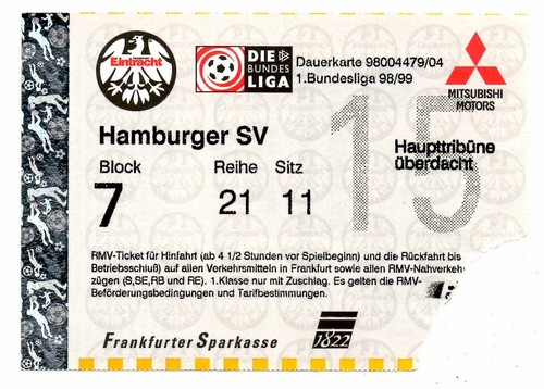 Ticket eintracht frankfurt - ticket, bl