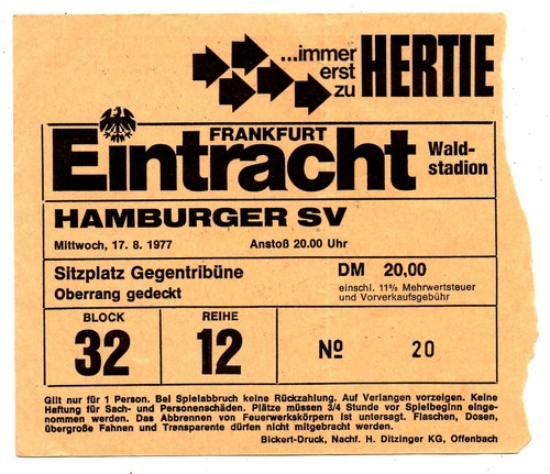 Ticket eintracht frankfurt - bl,