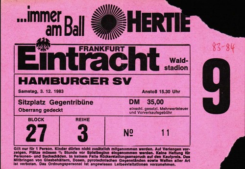 2555 ticket 84 - bl, eintracht
