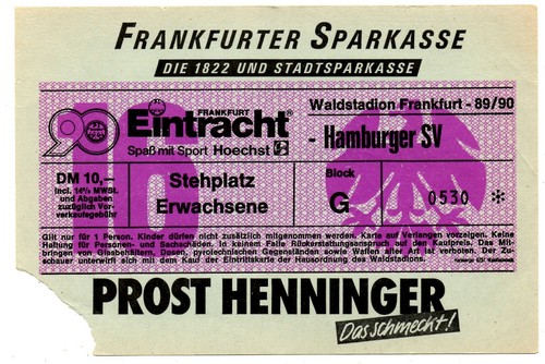 Ticket eintracht frankfurt - ticket, bl