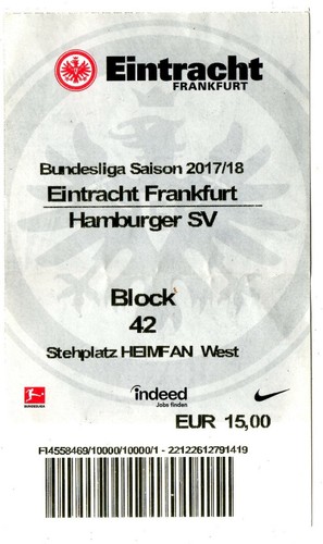 Ticket eintracht frankfurt - ticket, bl