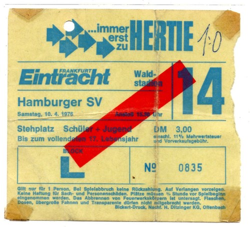 Ticket eintracht frankfurt - bl,