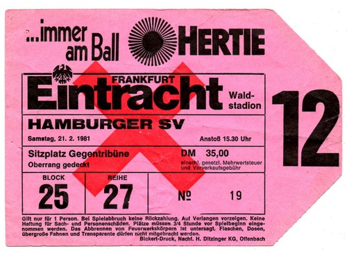 Ticket eintracht frankfurt - ticket, bl
