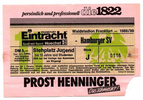 Ticket eintracht frankfurt - bl,