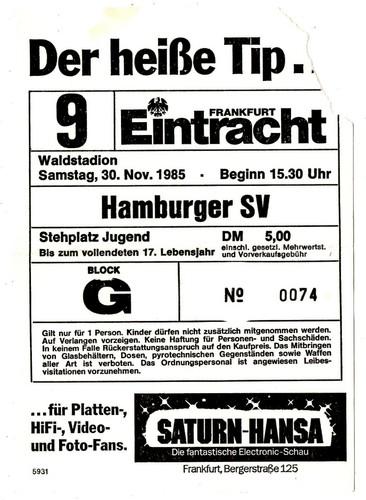 Ticket eintracht frankfurt - eintracht,