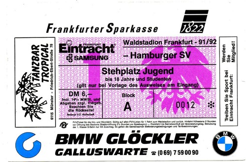 Ticket eintracht frankfurt - bl,